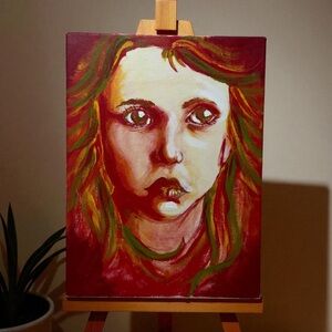 Original Expressive Portrait Painting